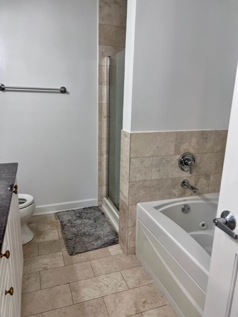 Primary Bath Tub & Shower - 1410 W Belmont Ave