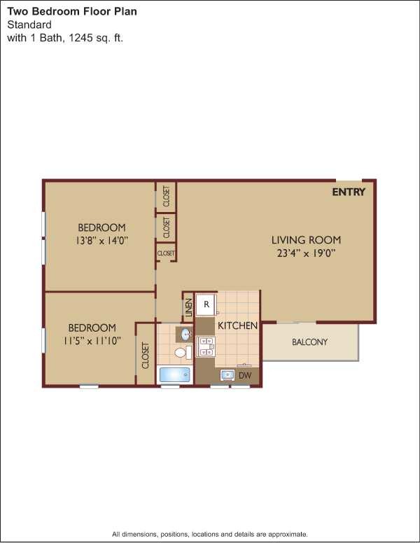 Floorplan - Hampton Oaks Apartments