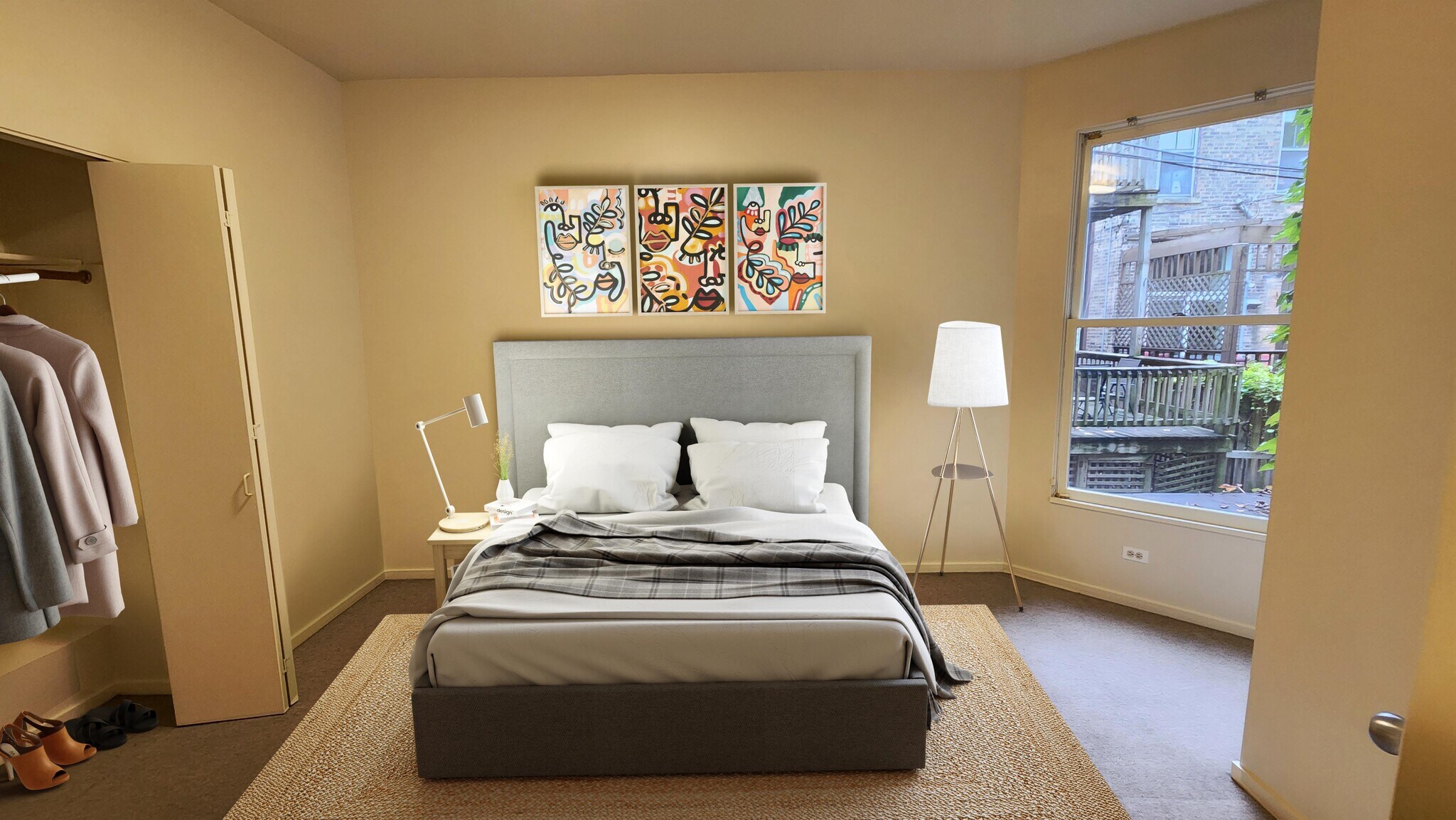 Front Bedroom Staged - 2454 N Geneva Ter
