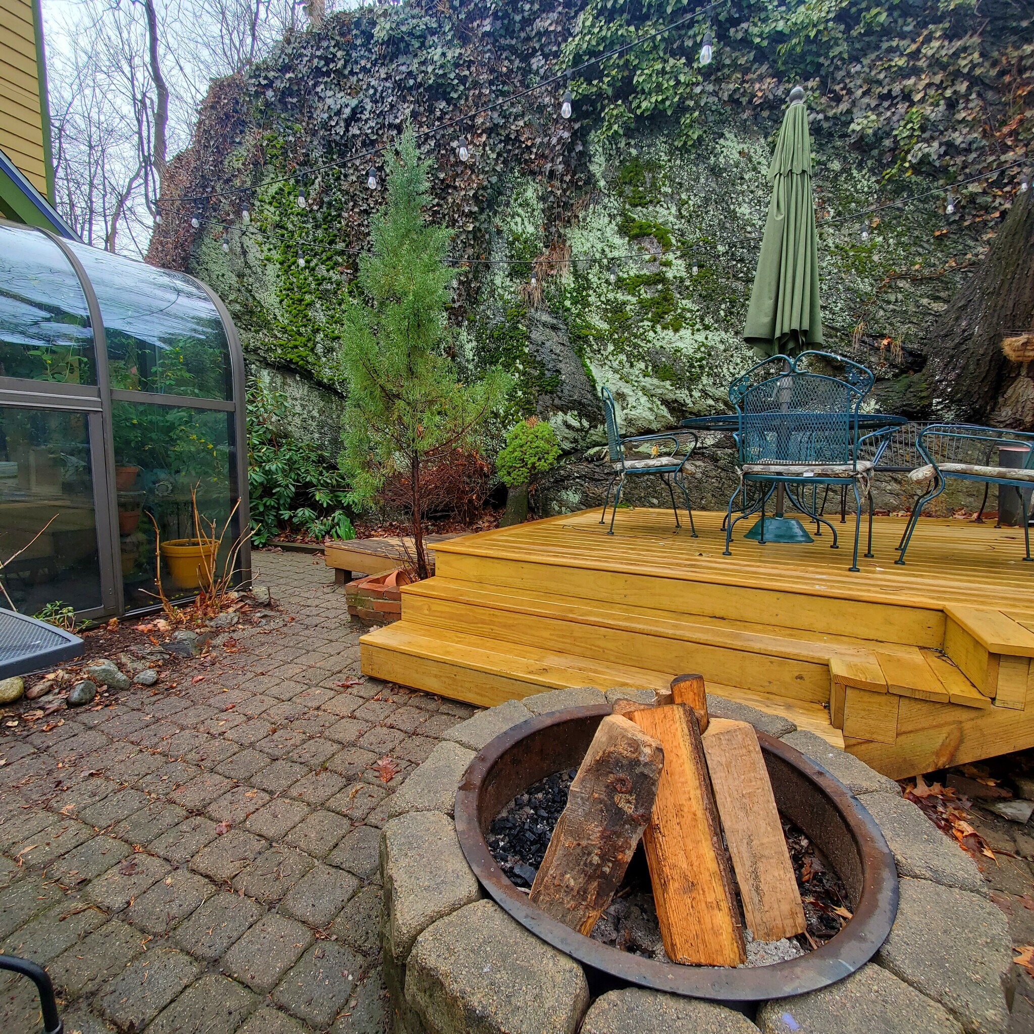 Deck and fire pit - 191 Elliot St
