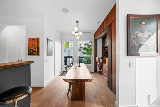 Dining area. Office on right - 19 Conselyea St