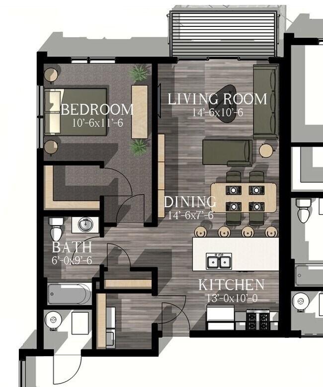 Building Photo - The Huron | One Bedroom