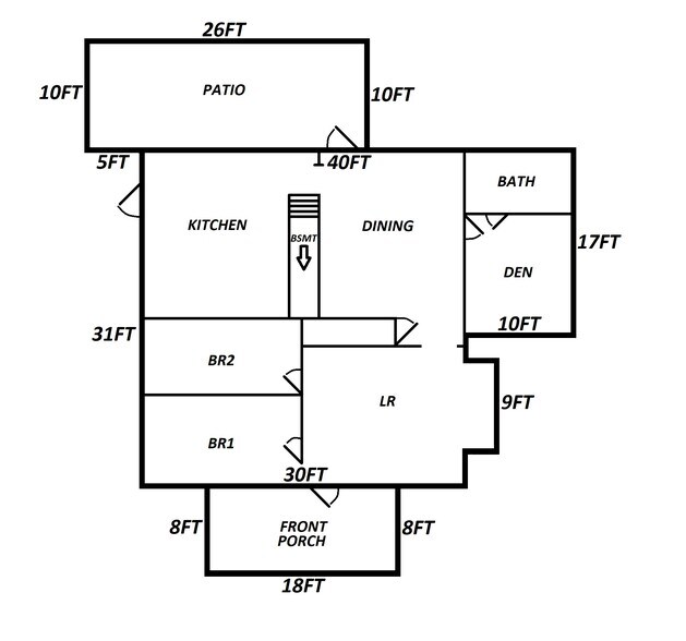 Floor Plan - 709 E 2nd St