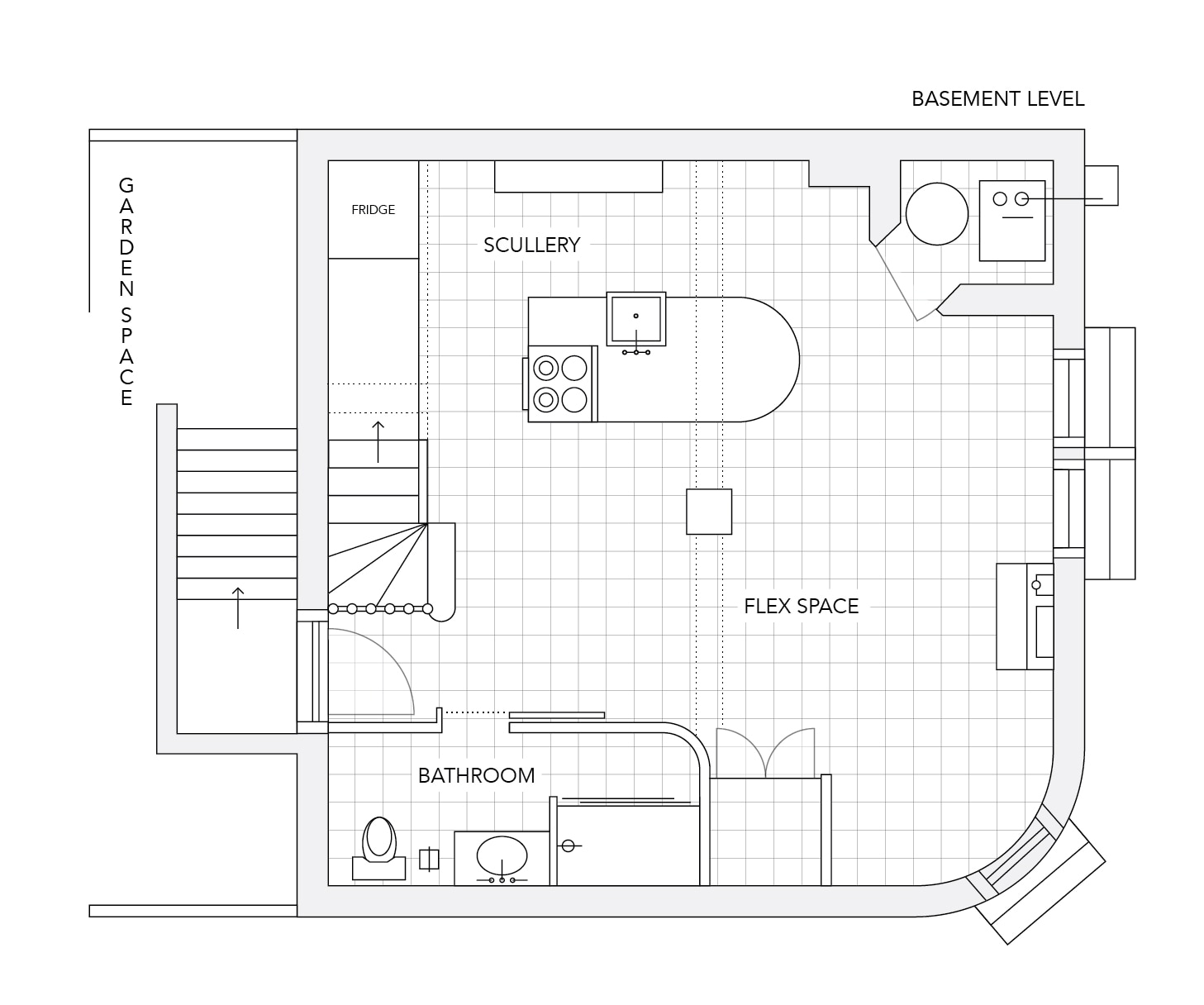 Lower Level Floor Plan - 14 State St