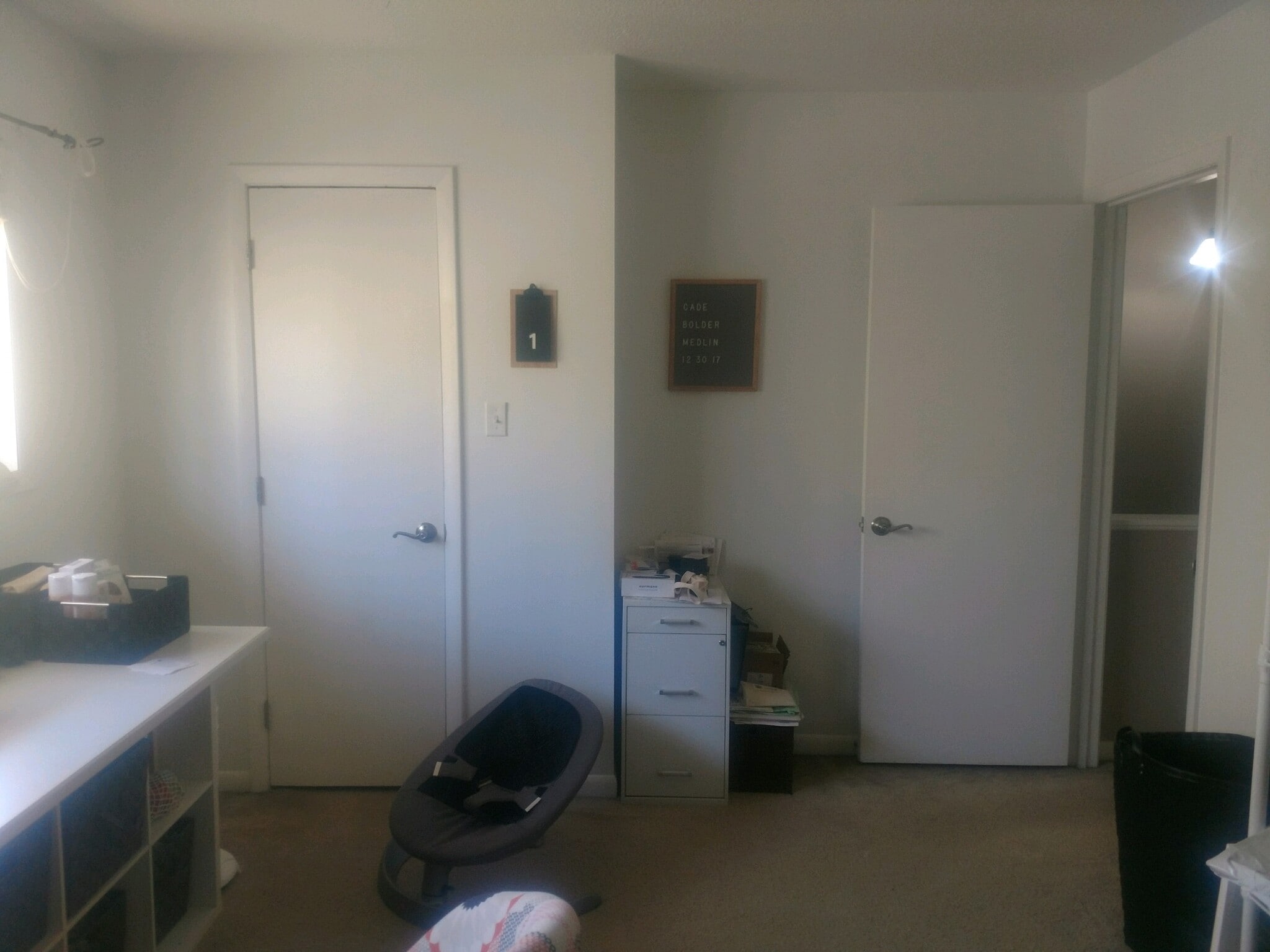 Walk-in closet in the second upstairs bedroom. - 3620 Burt Dr