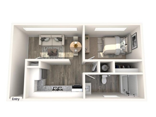 1x1 Floorplan - The Highland at Sugar House