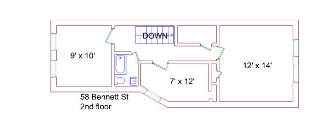 Second floor - 58 E Bennett St