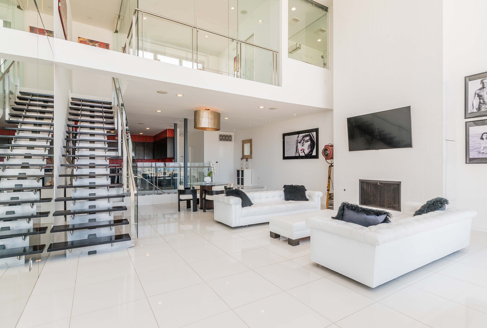 Living Room with Ocean and Marina Views - 5205 Ocean Front Walk
