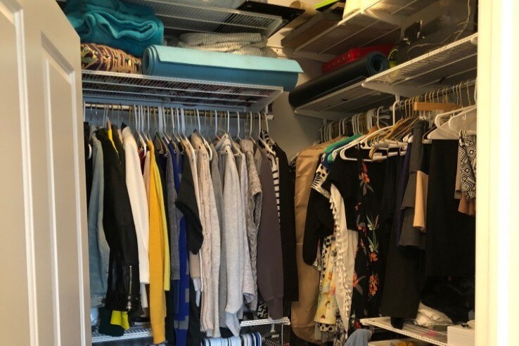 Walk-in closet with custom shelving - 437 W North Ave