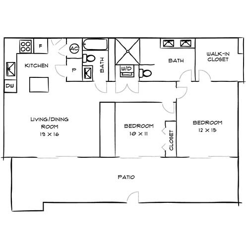 Floorplan - Bay Parc Apartment Homes