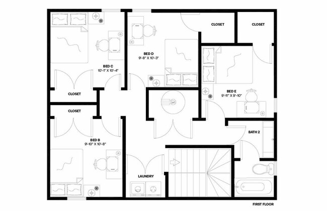 Building Photo - Private bedroom in 5 bed/2 bath Home