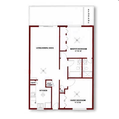 2BR/2BA - Hillmark Apartments
