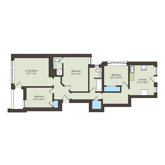 Floorplan - 5335-5345 S. Kimbark Avenue