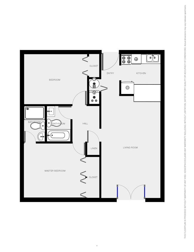 Eagle Crest 2 BR layout - Anthony Street Apartments & others by Barzell