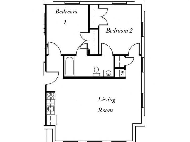 2BR/1BA - Flint Goodridge