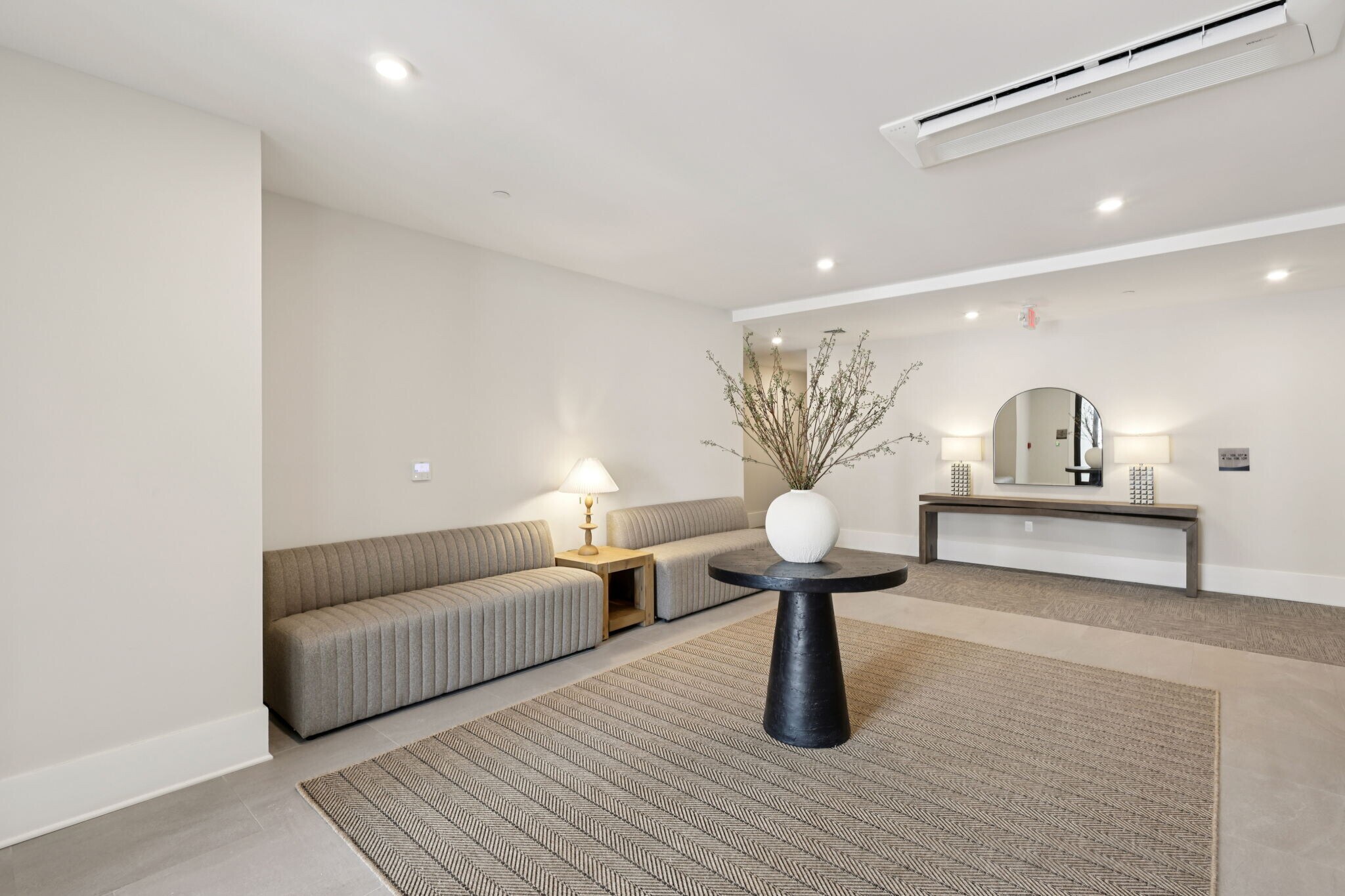 The building has a warm, inviting Lobby - 215 2nd Ave