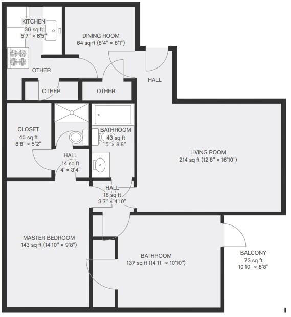 2BR/2BA - Moulin Rouge Apartments