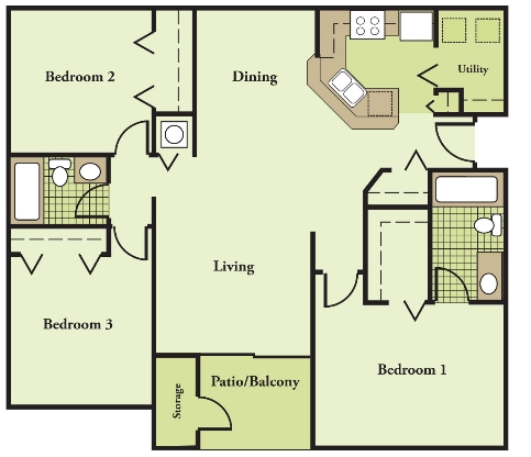 3BR/2BA - Homestead Colony Apartments