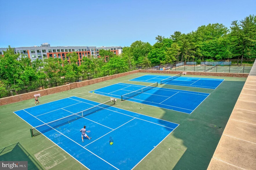 tennis courts from Sports & Health club next door - 1800 Old Meadow Rd