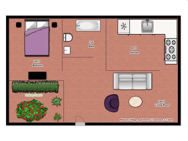 1BR/1BA - Serra Bella Apartments