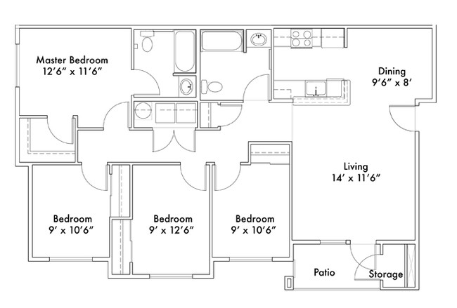 Floorplan - Scriber Creek Apartments