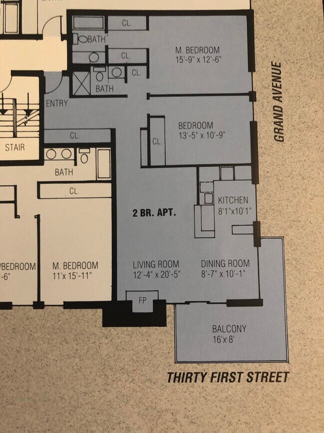 Floor Plan Unit 7E - 3100 Grand Ave