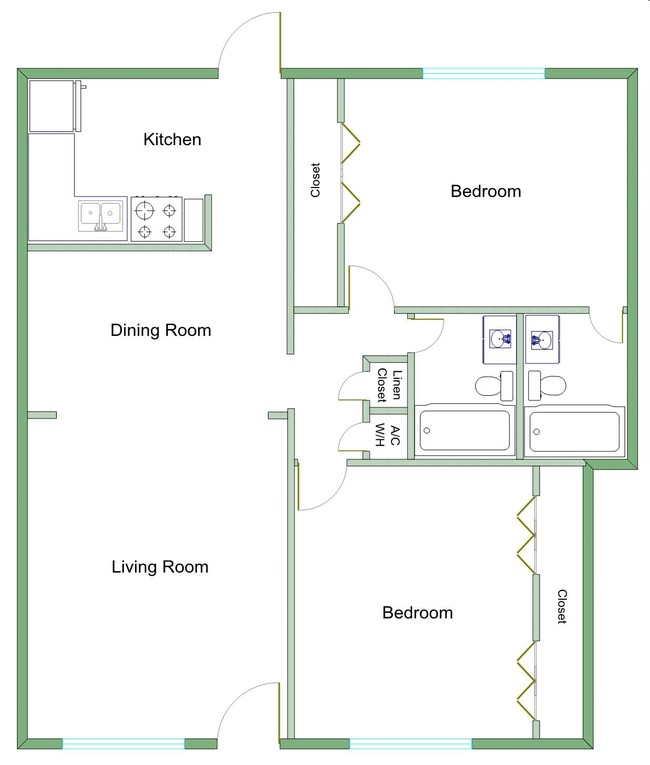 2BR/2BA - Colonial Square Apartments