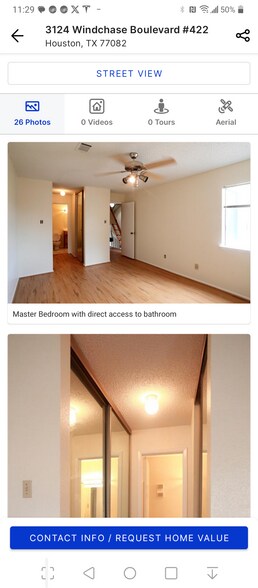 Access to master bathroom from Master bedroom. - 3124 Windchase Blvd