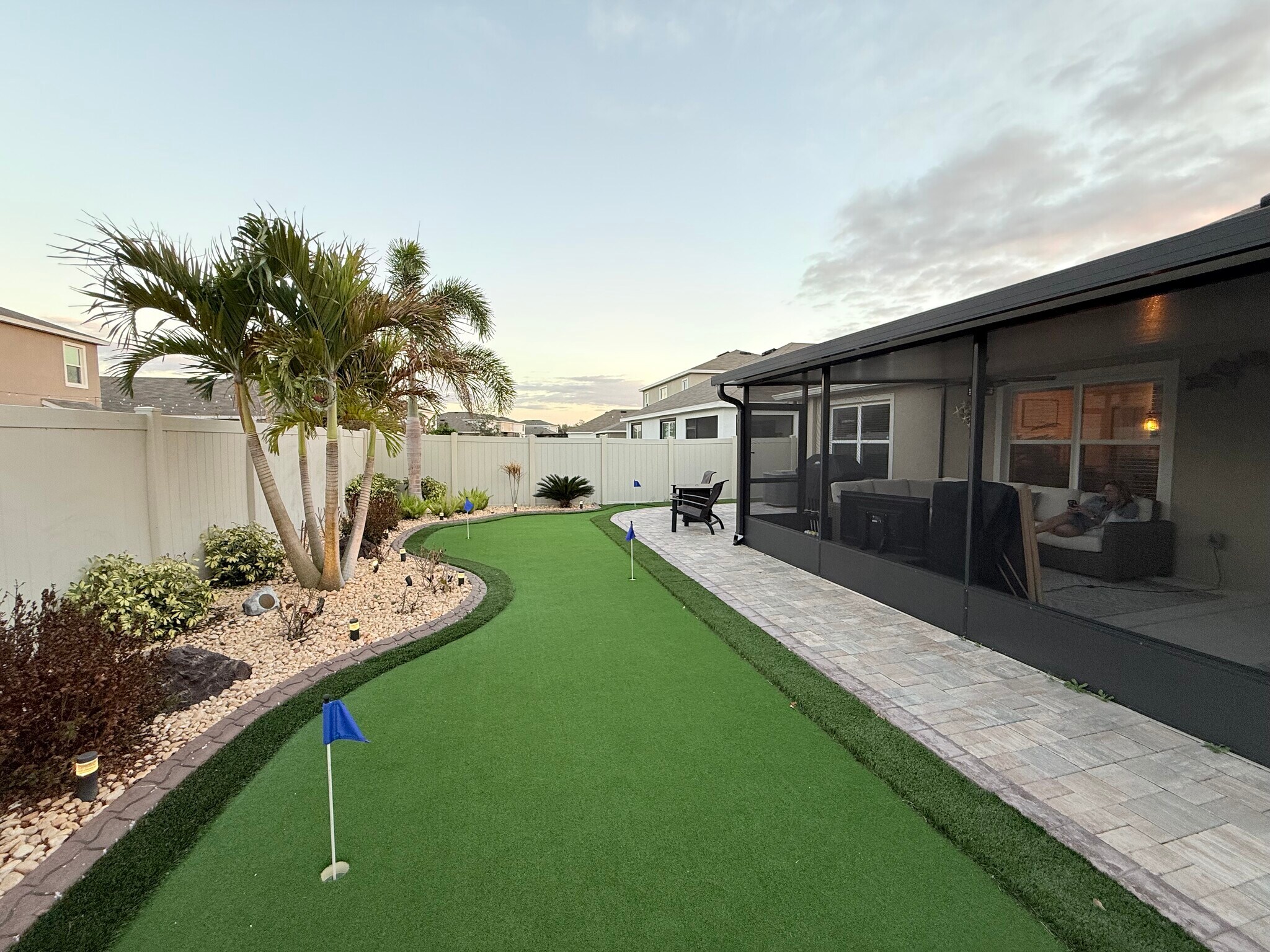 Back yard landscaping - 17014 Avon Dive Ln