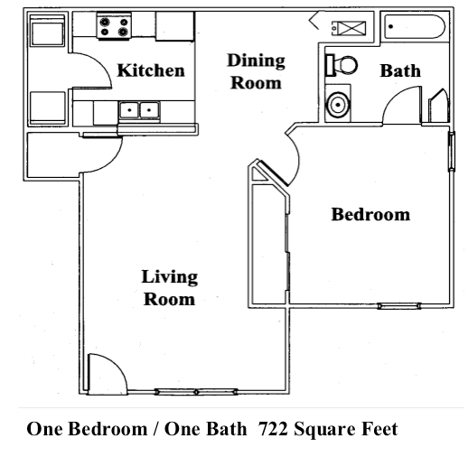 1BR/1BA - Elizabeth Place Apartments