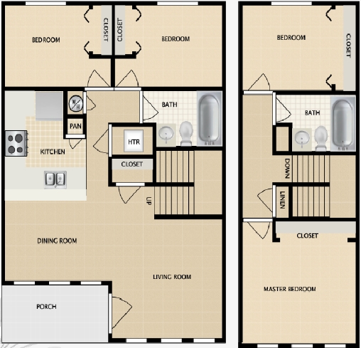 Floorplan - Copper Terrace Apartments