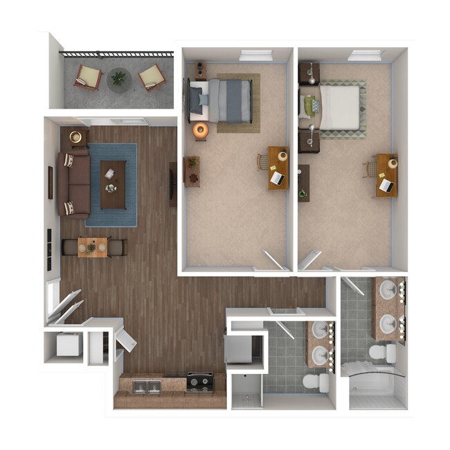 The Jefferson B Floorplan - ELEVATE Student Living - The Jefferson