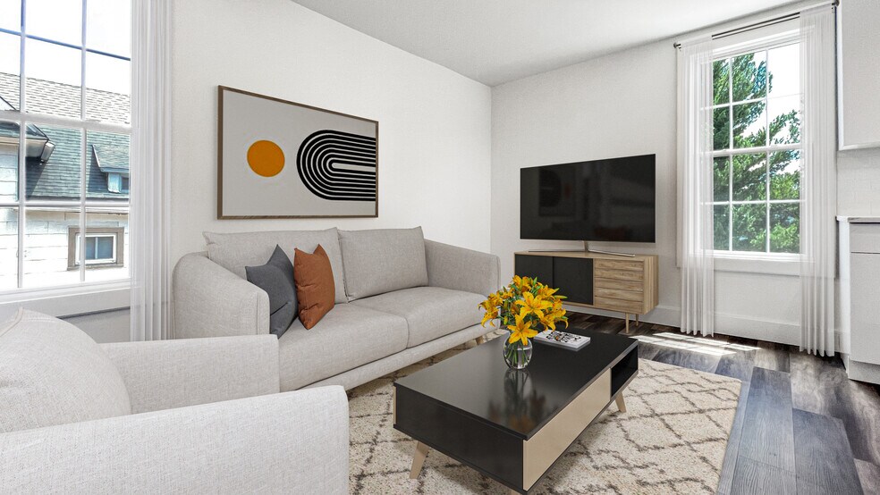 Virtually Staged Living Room - 75 Oak St