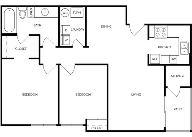 Floorplan - Creekview Apartments