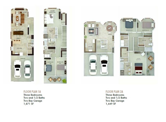Floor Plan 1A/2A - Boulder Ridge Villas