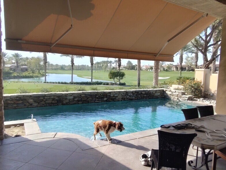 Deck Awnings and View down 5th fairway - 43347 Via Orvieto