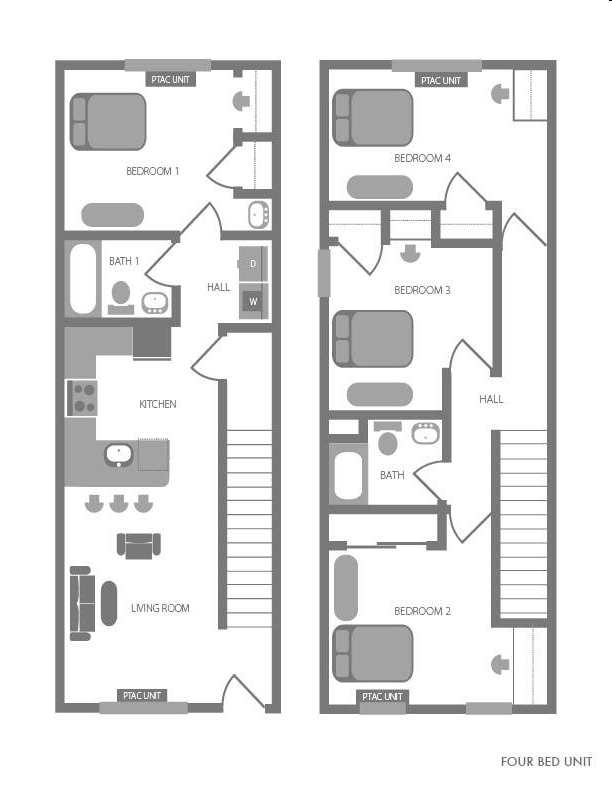 4BR/2BA - Rocktowne Student Townhomes