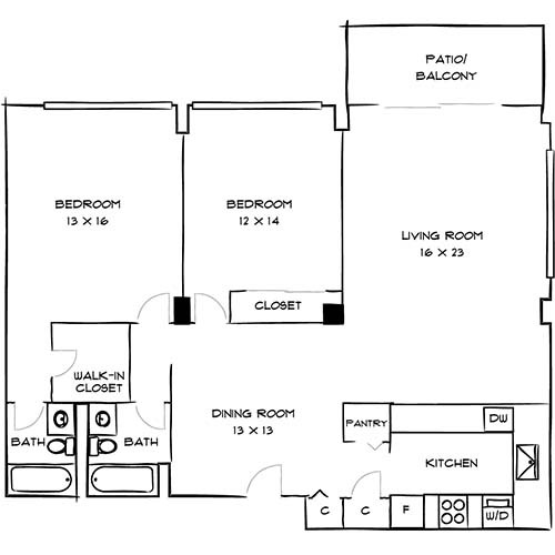 Floorplan - Flamingo South Beach