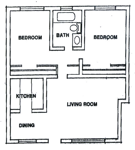 Standard 2 Bedroom - Diamond Head Apartments