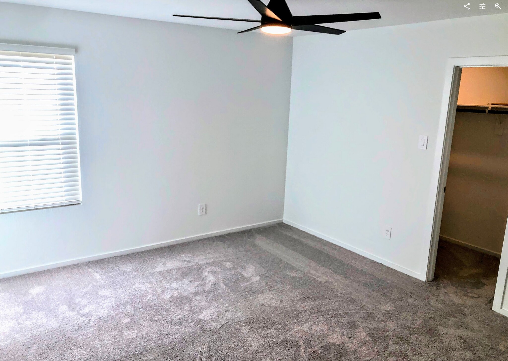 Master bedroom with 53-inch light-adjusting fan! - 16472 Blossom Grove Dr