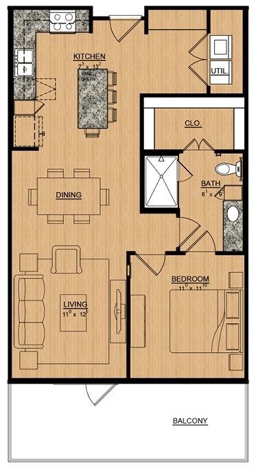 Floorplan - Magnolia Lofts on Vickery