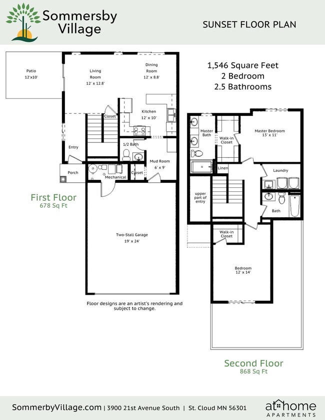 Floorplan - Sommersby Village Townhomes