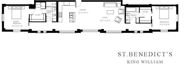 2BR/1.5BA - St. Benedict's Lofts