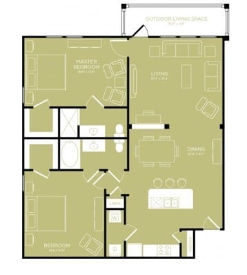 Floorplan - Retreat at Wylie 55+ Active Adult Apartment Homes