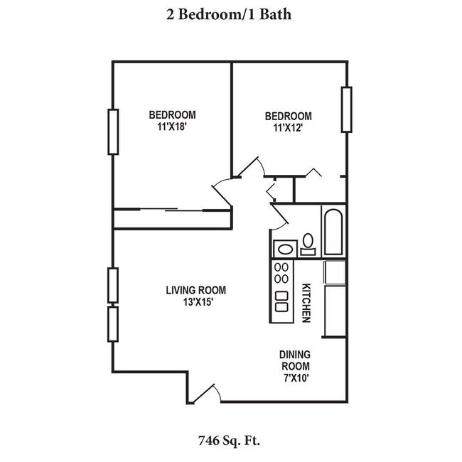 Floorplan - Crown Station Apartments