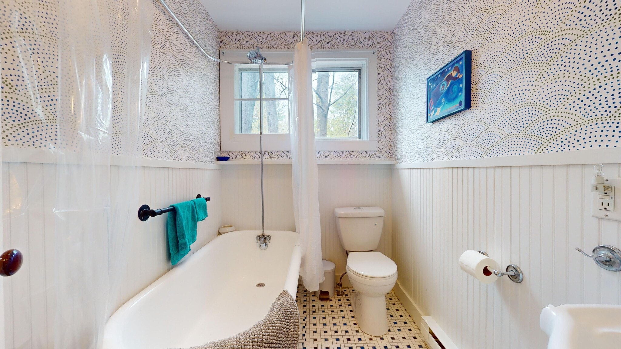 Awesome antique iron claw foot soaking tub and shower - 65 Ohayo Mountain Rd