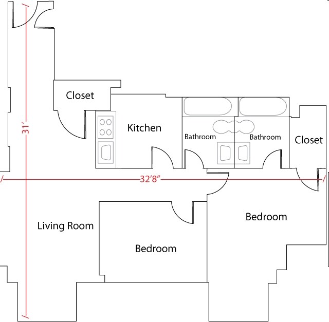 2BR/2BA - The Dakota