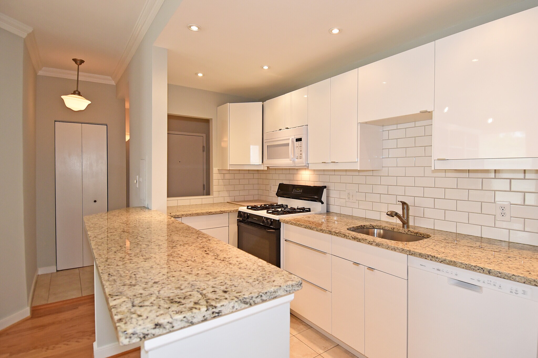 Open kitchen with (old stove in this picture) - 1445 N St NW