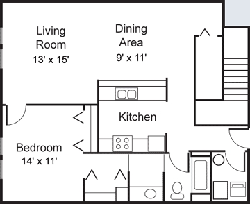 1BR/1BA - Lake Terrace Apartments