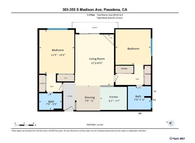 floorplan - 355 S Madison Ave